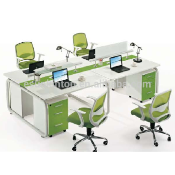 La oficina caliente de la venta cuatro asienta los muebles del escritorio de la materia, diseño de los muebles de los escritorios de la oficina